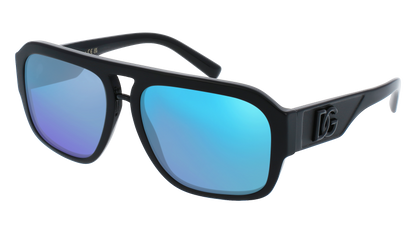 Black, Blue-Mirrored