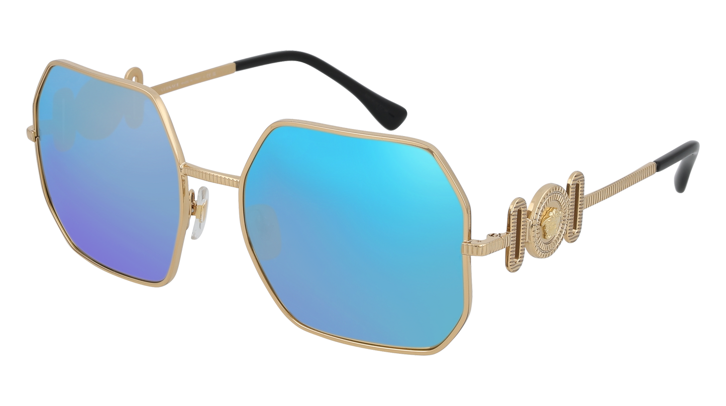 Gold, Blue-Mirrored