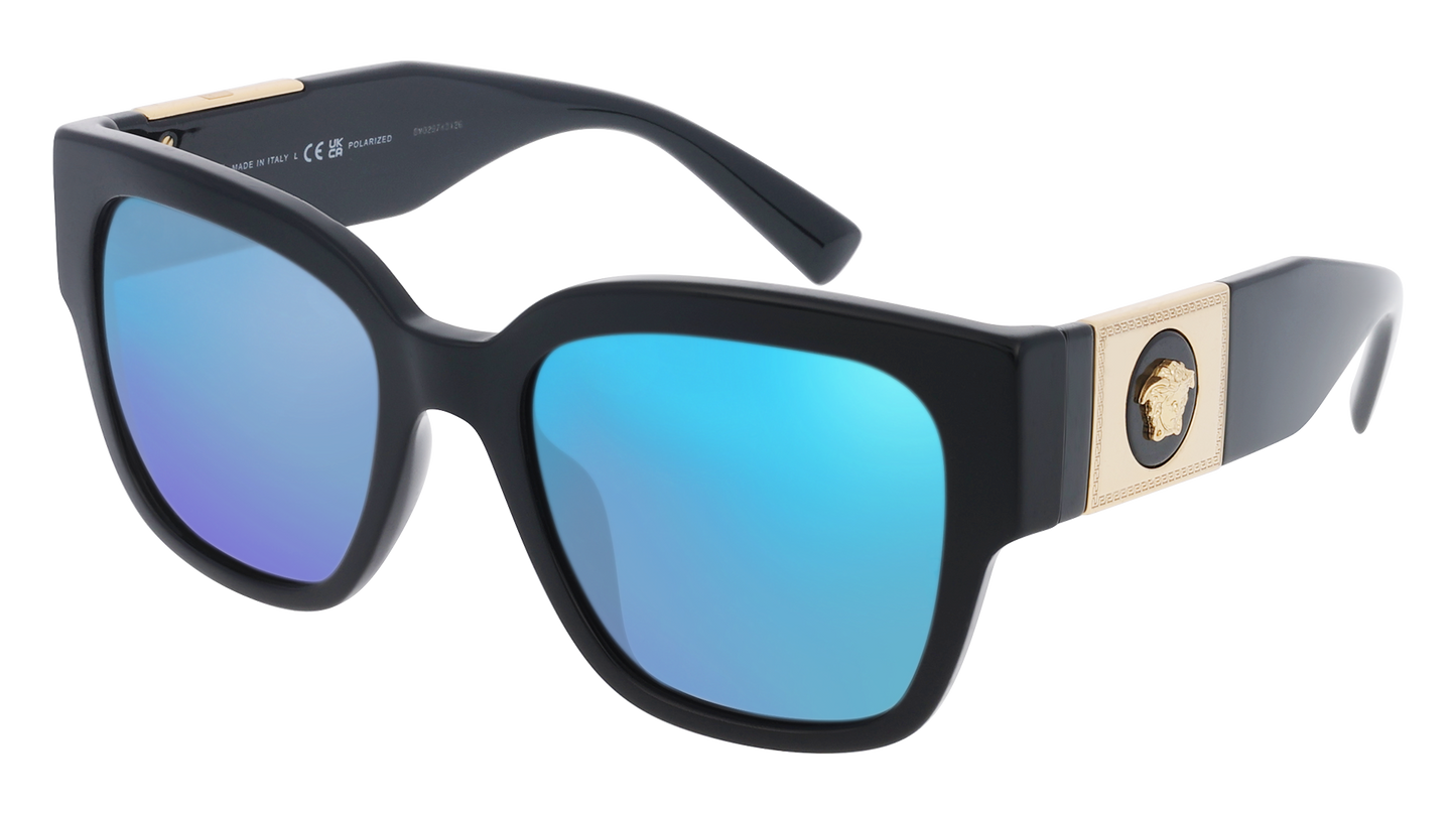 Black, Blue-Mirrored