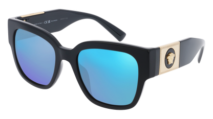 Black, Blue-Mirrored