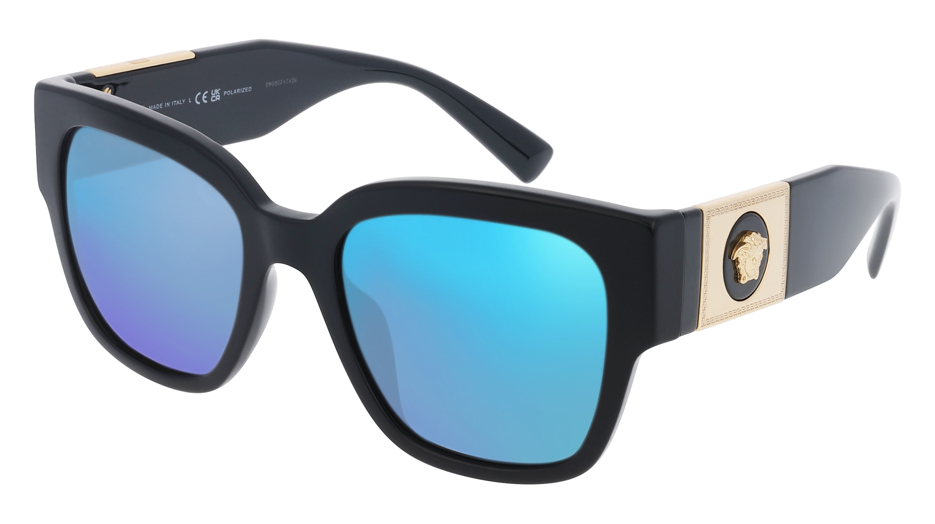 Black, Blue-Mirrored