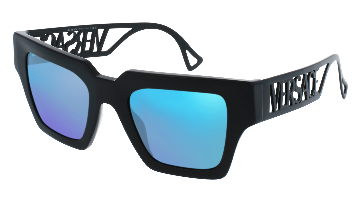 Black, Blue-Mirrored