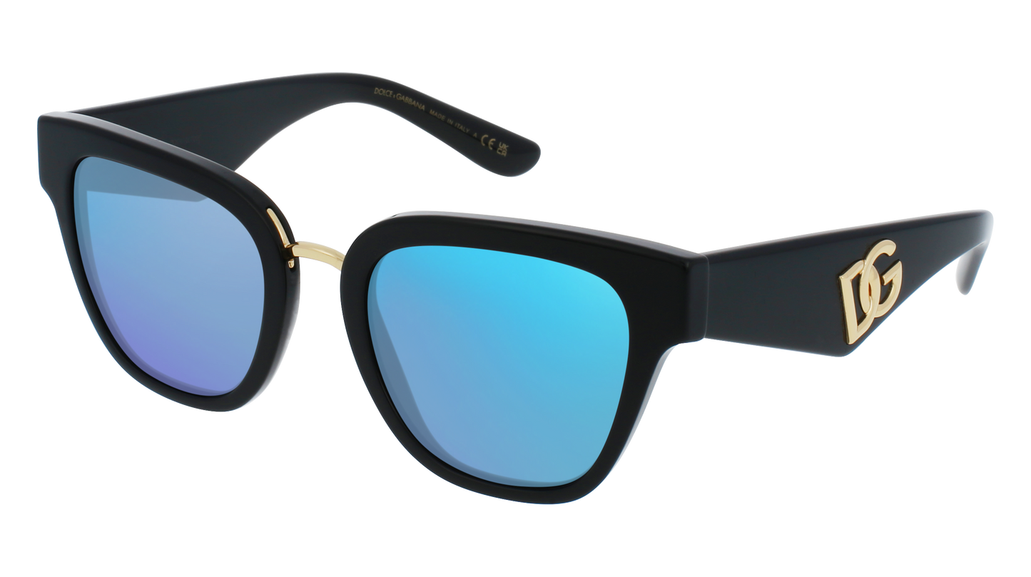 Black, Blue-Mirrored
