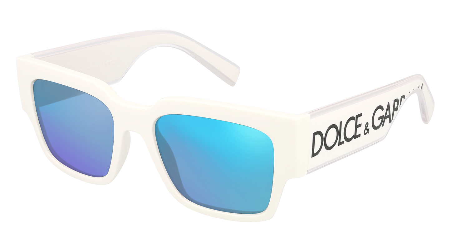 White, Blue-Mirrored