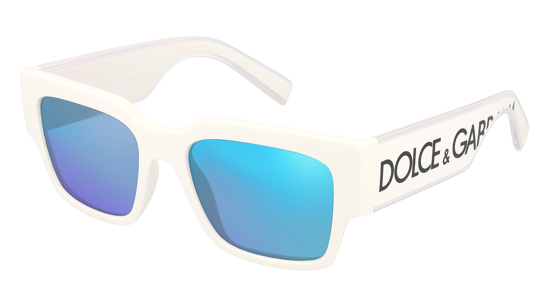 White, Blue-Mirrored