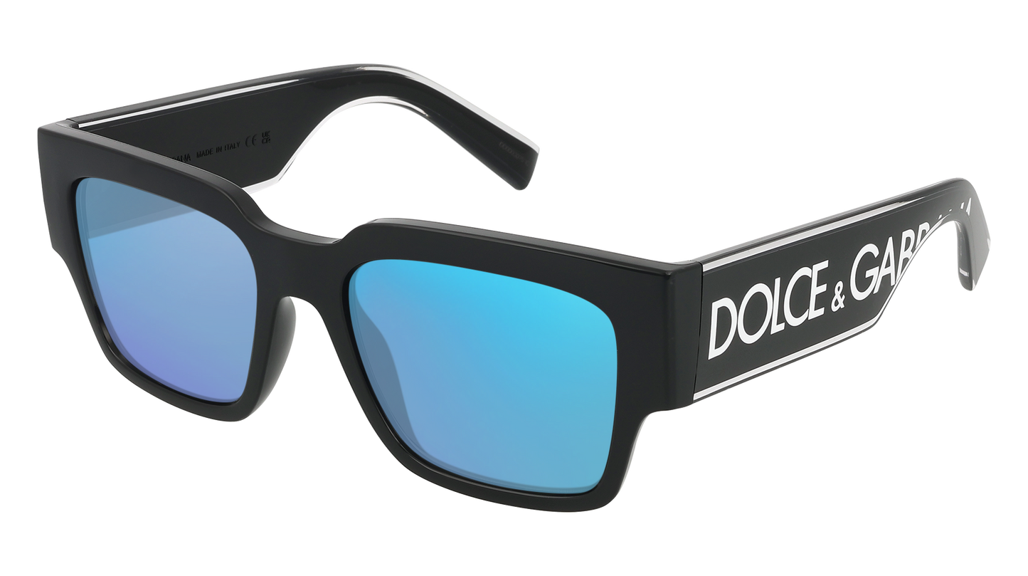 Black, Blue-Mirrored