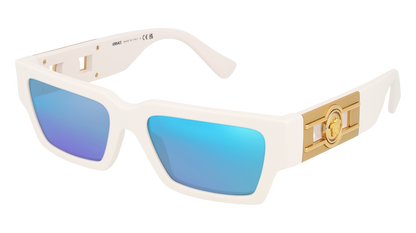 White, Blue-Mirrored