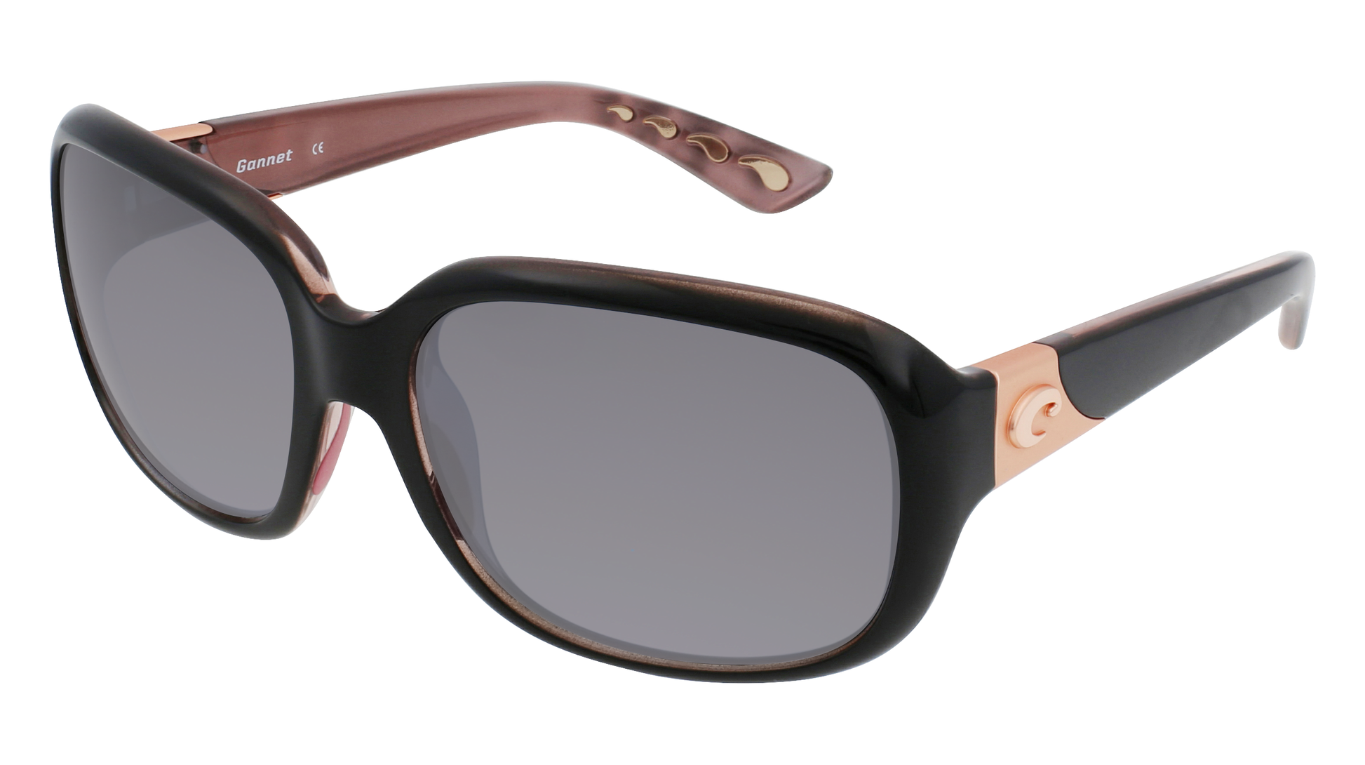 SHINY BLACK HIBISCUS, Grey-Polarized