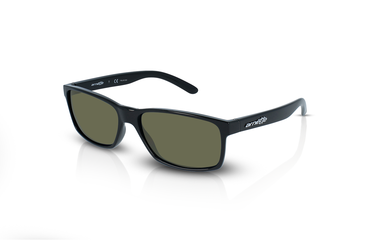 Shiny Black	, Green-Polarized