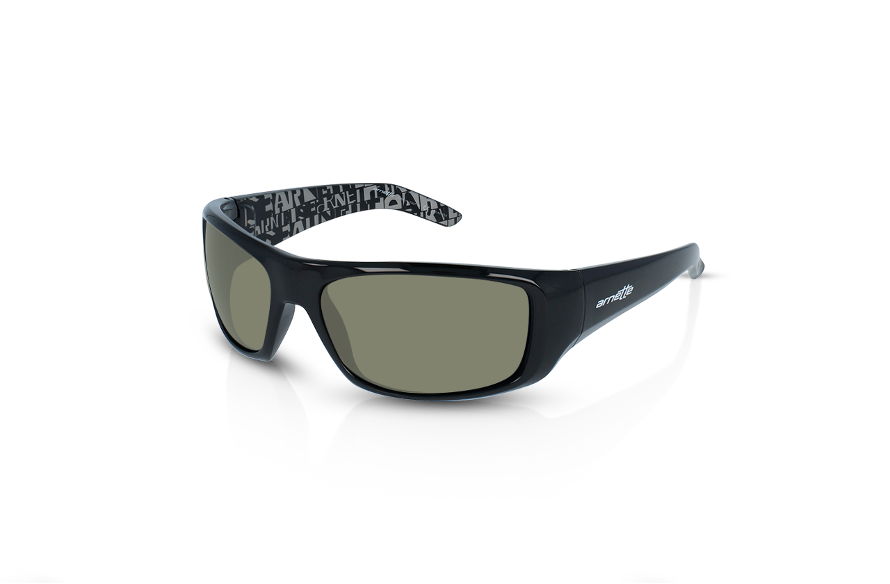 Shiny Black, Green-Polarized