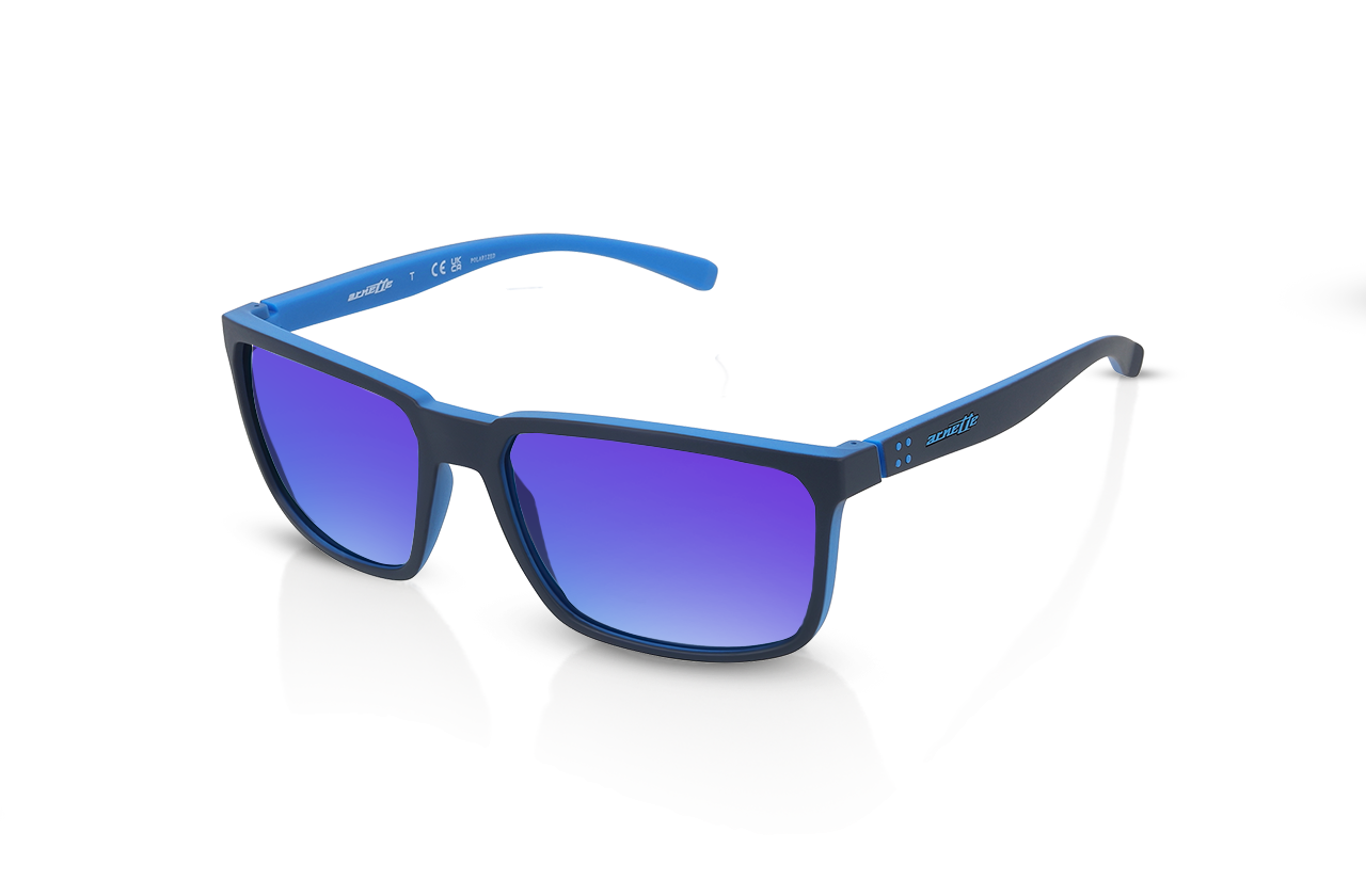 Matte Top Navy On Light Blue, Blue-Mirrored