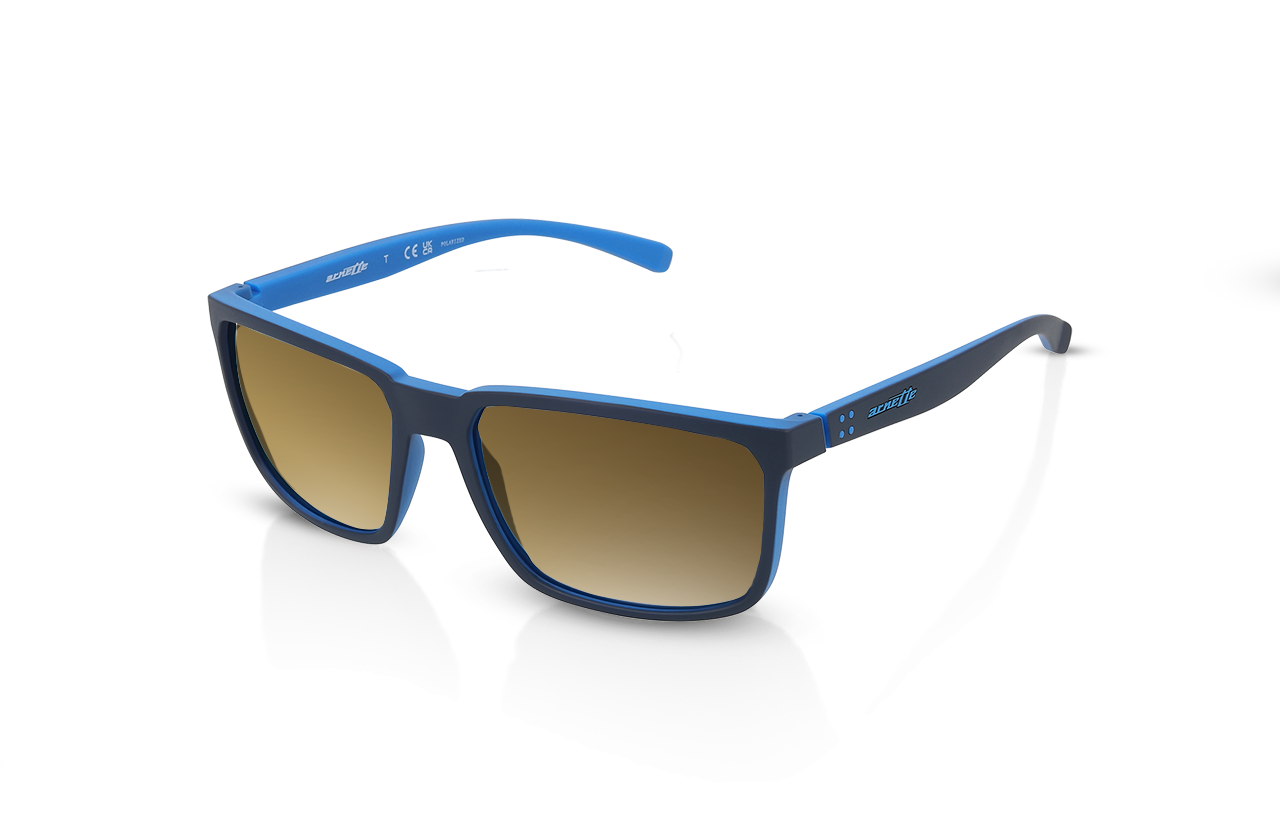 Matte Top Navy On Light Blue, Brown Gradient