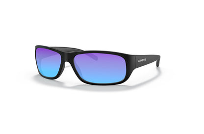 Matte Black	, Blue-Mirrored