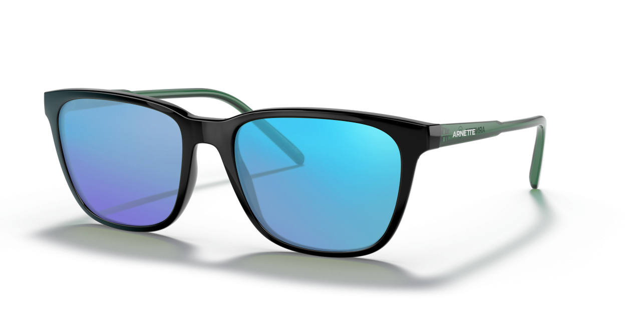 Black, Blue-Mirrored