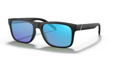 Matte Black, Blue-Mirrored