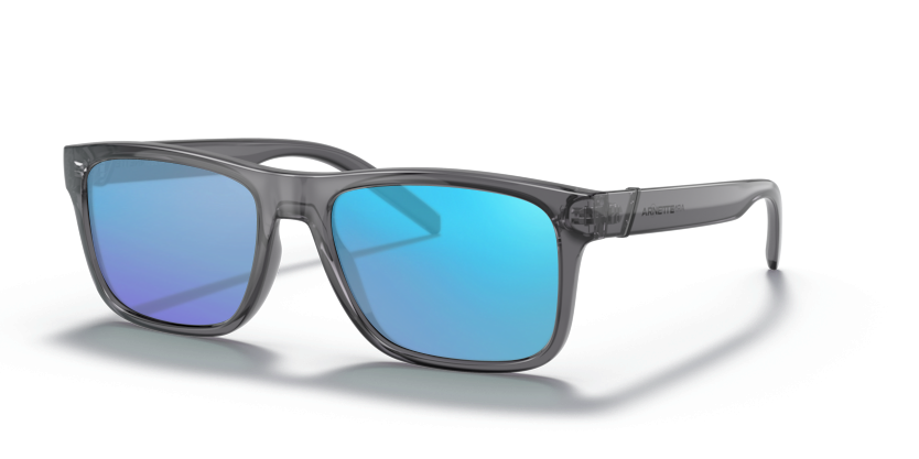 Transparent Gray, Blue-Mirrored