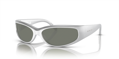 Metallic Silver, Green-Polarized
