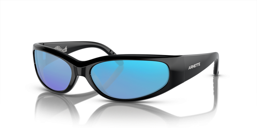 Recycled Black, Blue-Mirrored