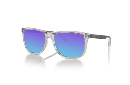 Shiny Grey	, Blue-Mirrored