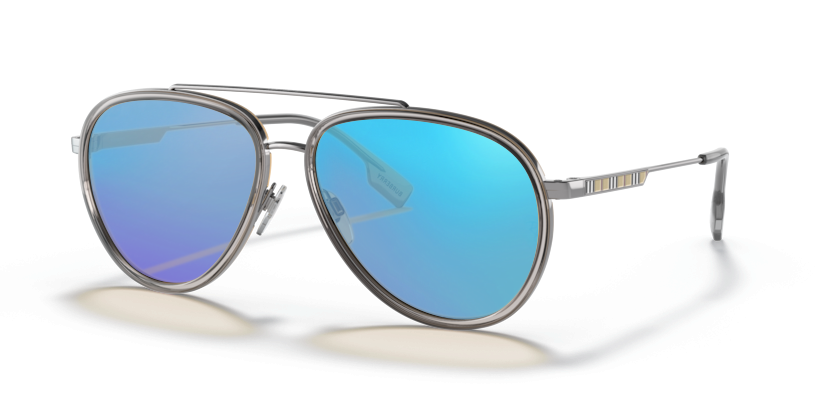 Gunmetal, Blue-Mirrored