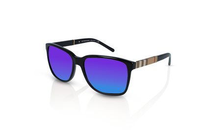 Black, Blue-Mirrored