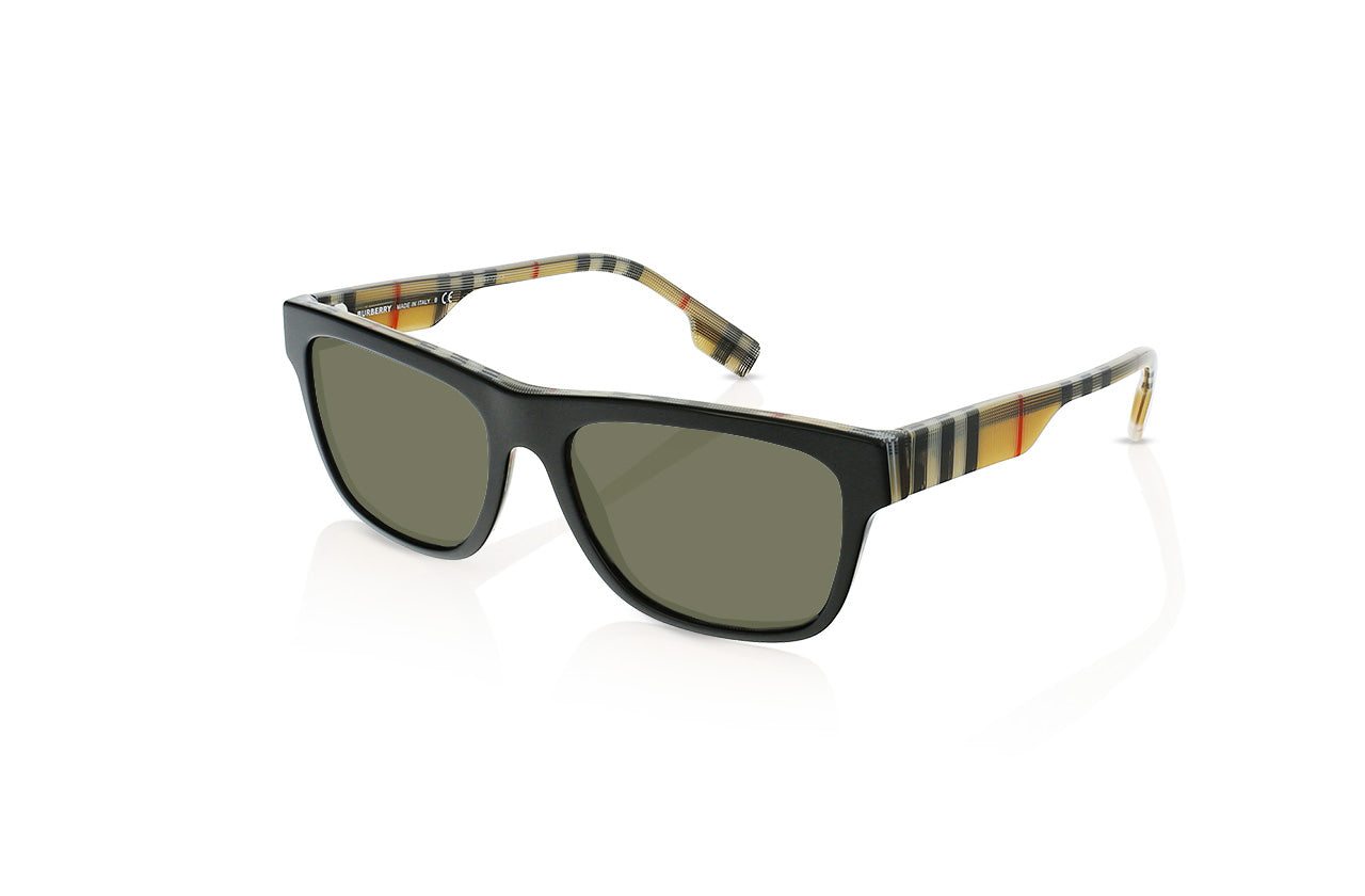 Top Black On Vintage Check	, Green