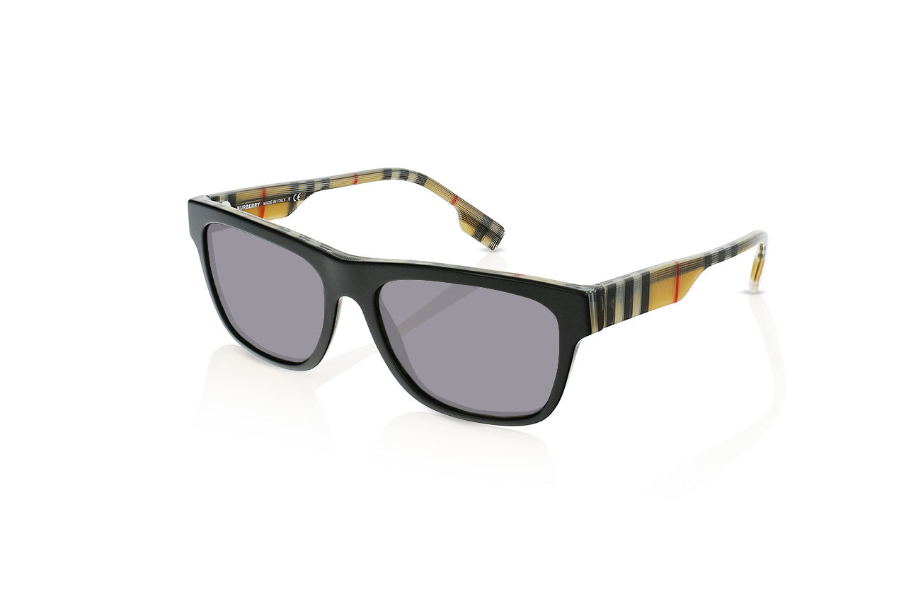 Top Black On Vintage Check	, Grey-Polarized