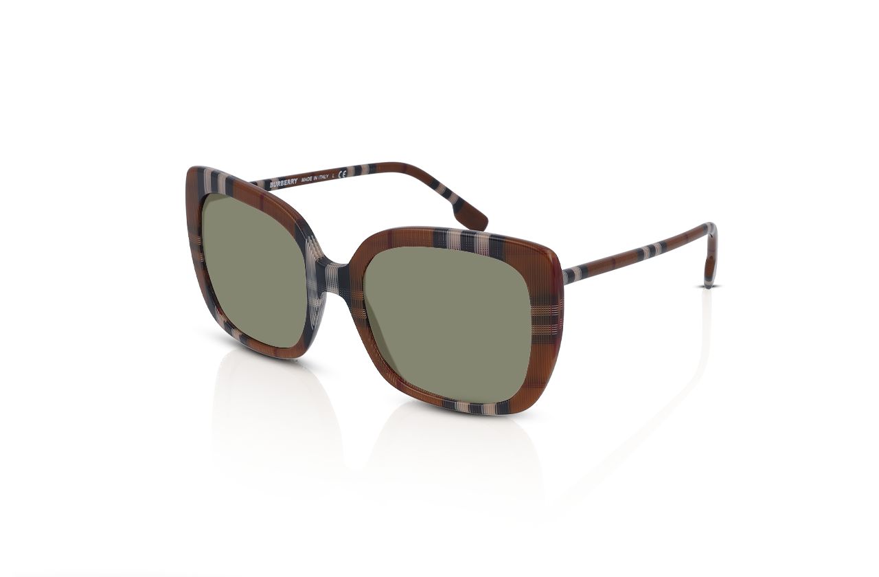 Brown Check, Green-Polarized