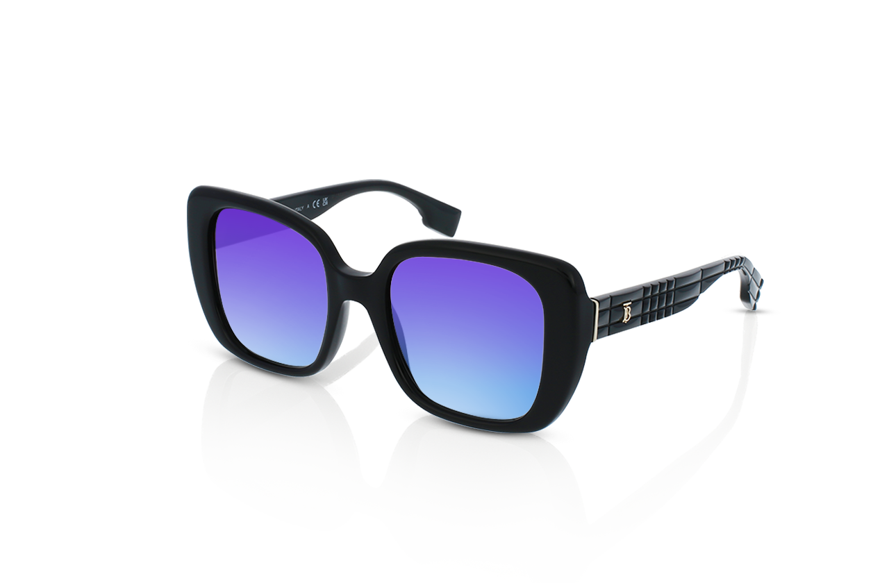 Black, Blue-Mirrored