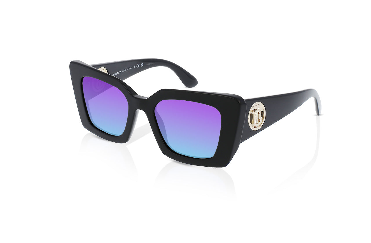 Black, Blue-Mirrored