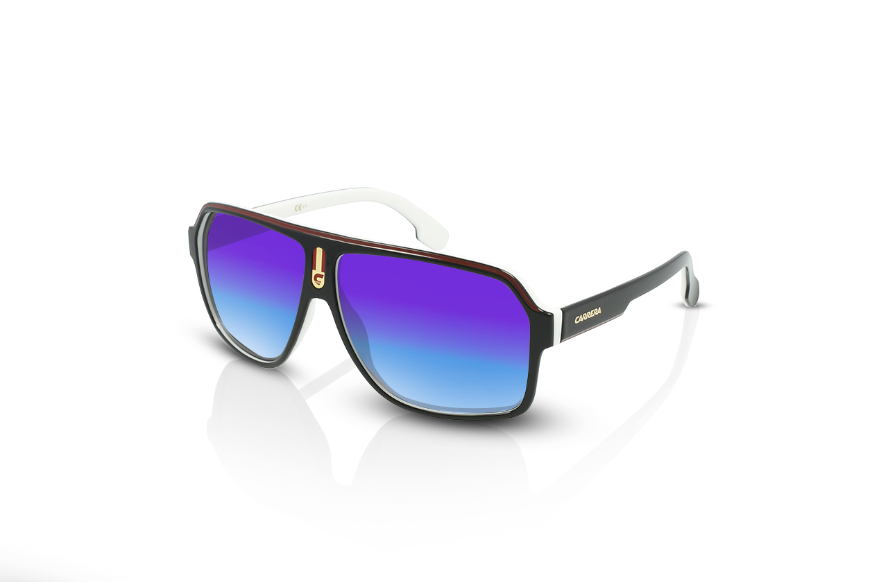 Black White, Blue-Mirrored