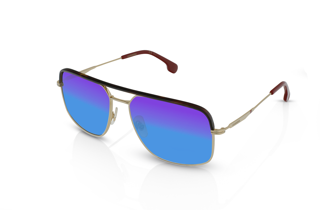 Gold Black, Blue-Mirrored