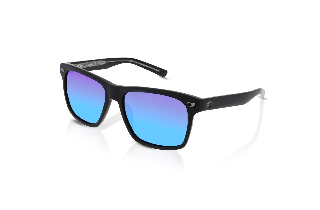 MATTE BLACK, Blue Mirrored-Polarized, Sunberryrx