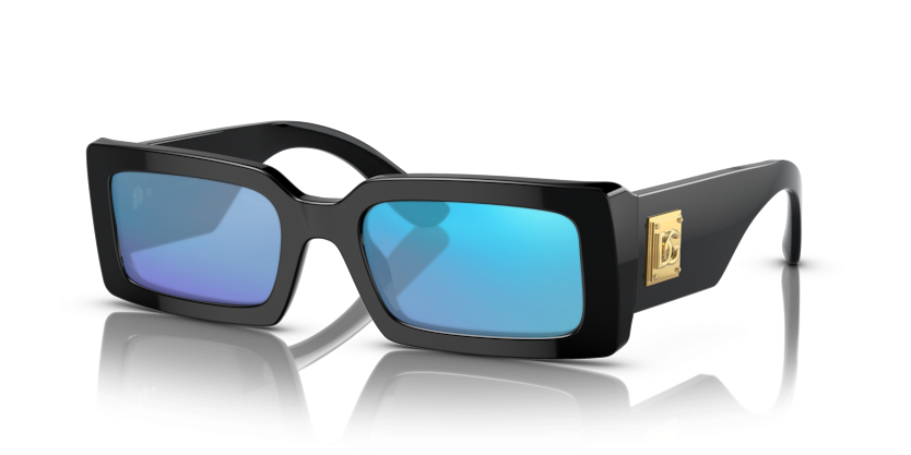 Black, Blue-Mirrored