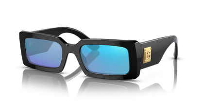 Black, Blue-Mirrored