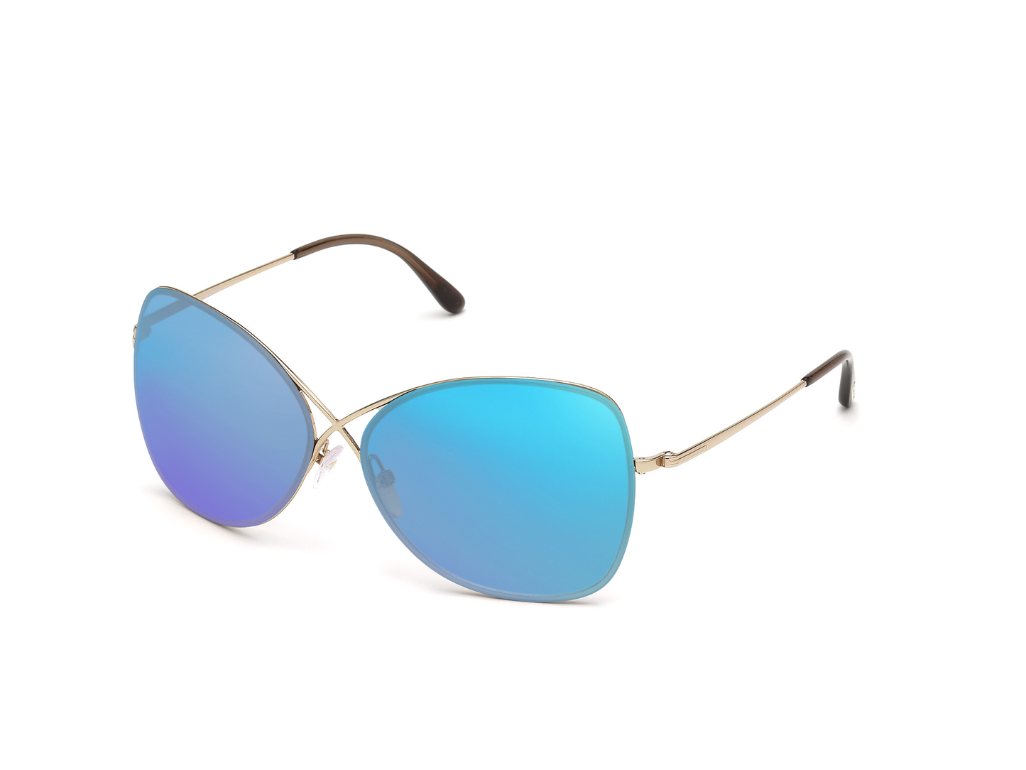 Shiny Rose Gold, Blue-Mirrored
