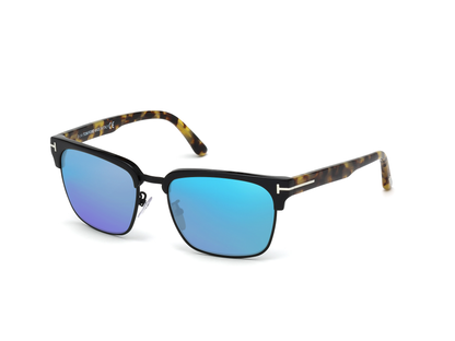 Shiny Black/Tortoise, Blue-Mirrored