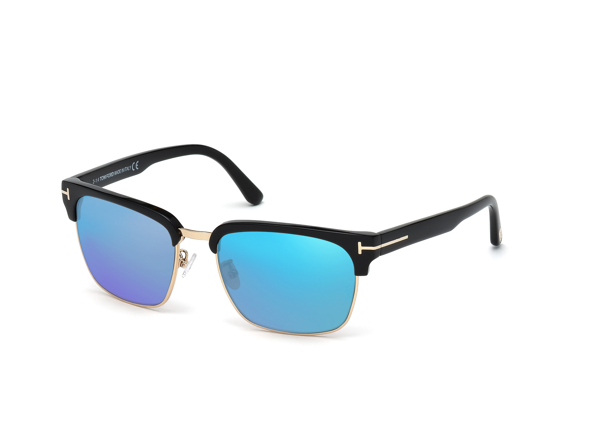 Shiny Black/Gold, Blue-Mirrored