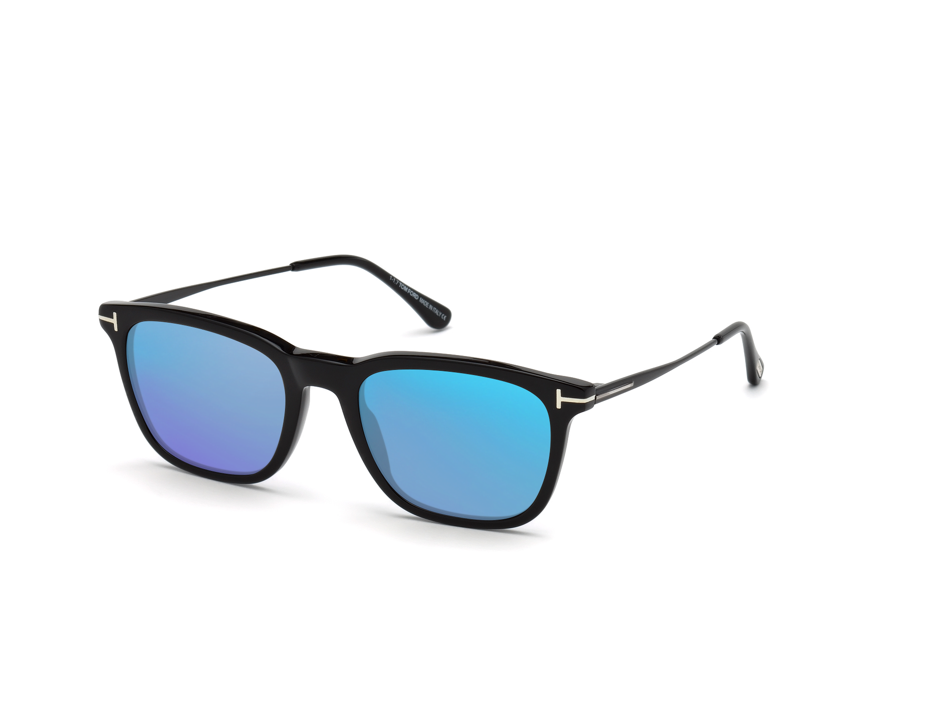 Shiny Black, Blue-Mirrored