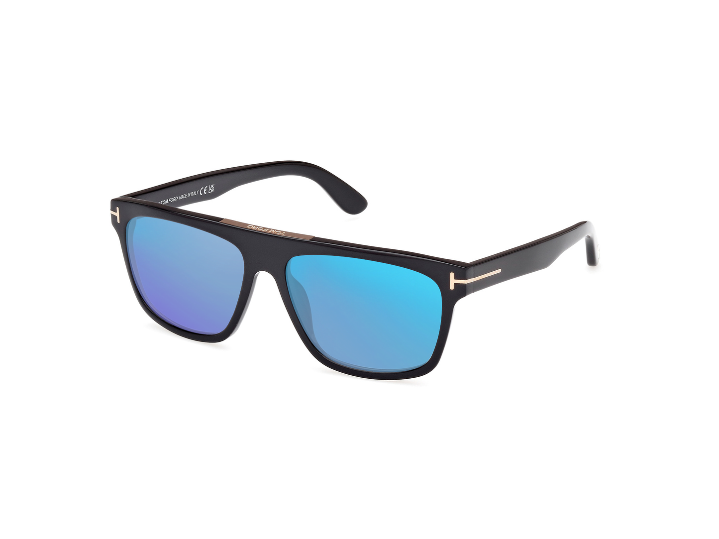 Shiny Black, Blue-Mirrored