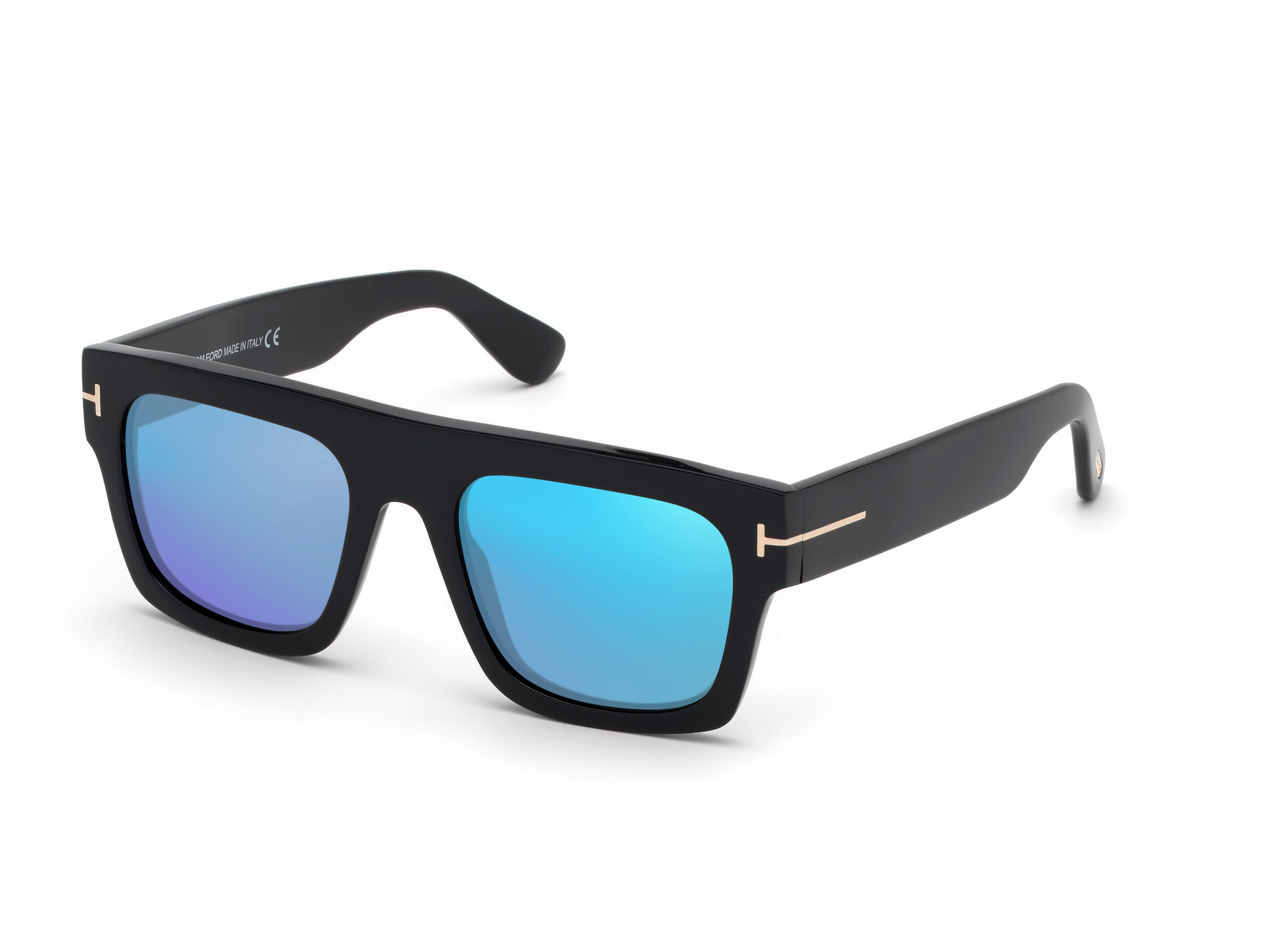 Shiny Black, Blue-Mirrored