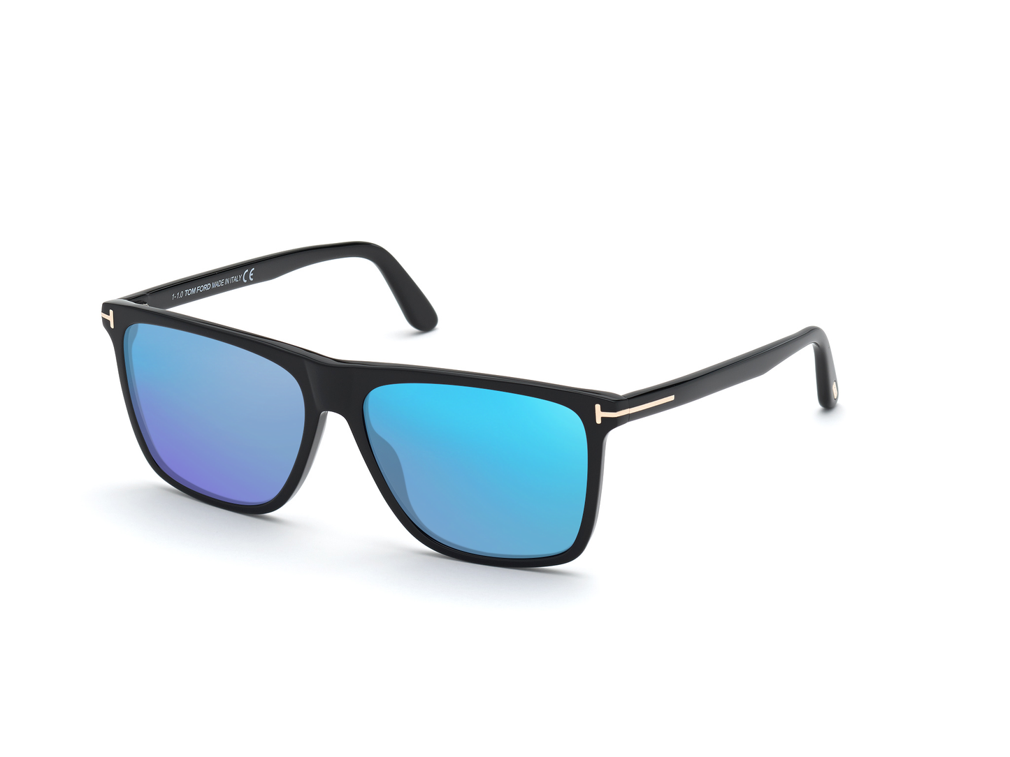 Shiny Black, Blue-Mirrored