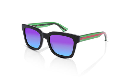 Black/Green, Blue-Mirrored