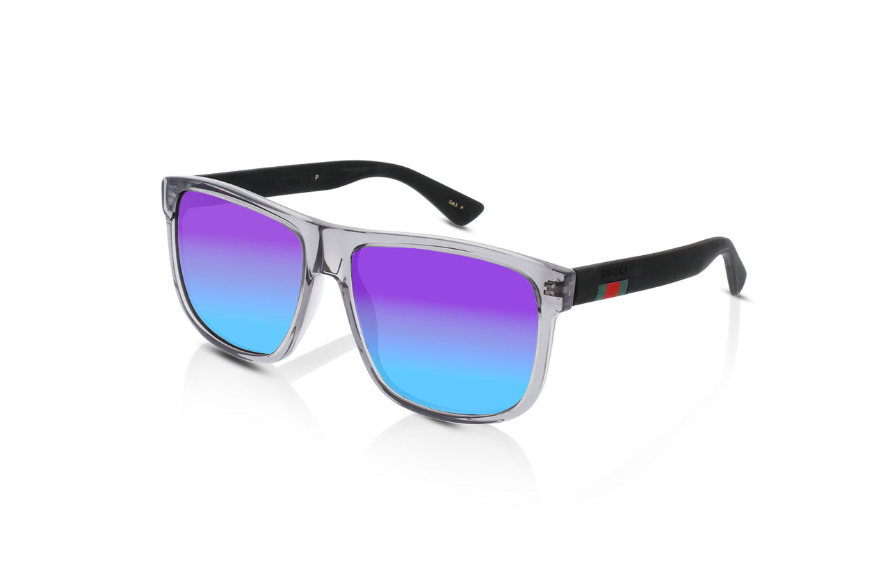 Grey/Black, Blue-Mirrored