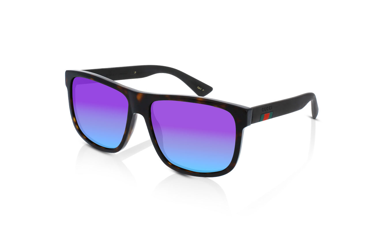 Havana/Brown	, Blue-Mirrored