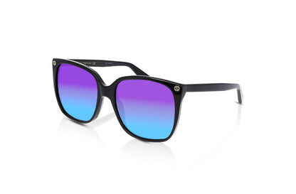 Black, Blue-Mirrored