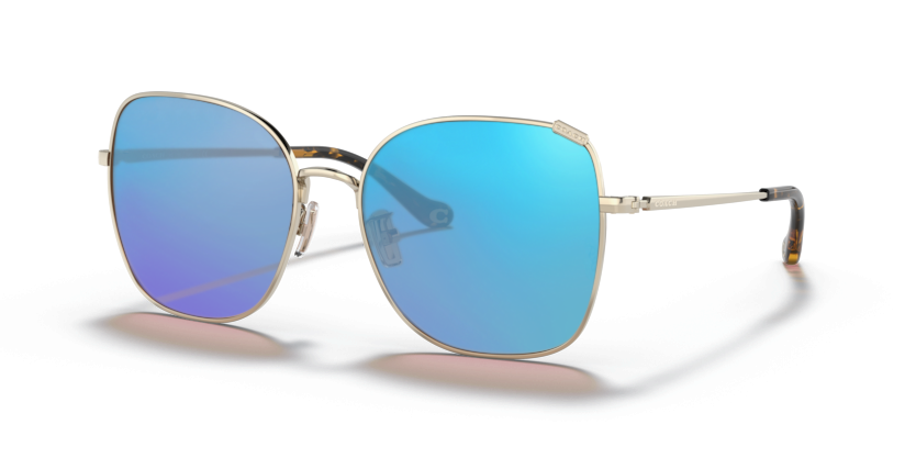 Shiny Light Gold, Blue-Mirrored