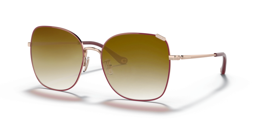 Shiny Rose Gold/Burgundy Front, Brown Gradient