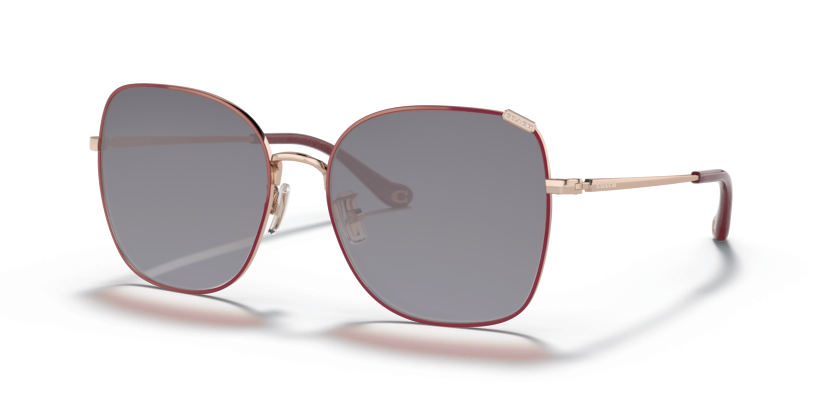 Shiny Rose Gold/Burgundy Front, Grey-Polarized