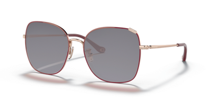 Shiny Rose Gold/Burgundy Front, Grey